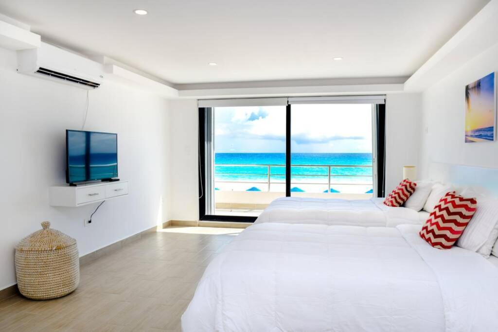 Villas Marlin 108, A Pie De Playa, Albercas, Jacuzi, Ubicacion Inmejorable Cancún Exteriér fotografie